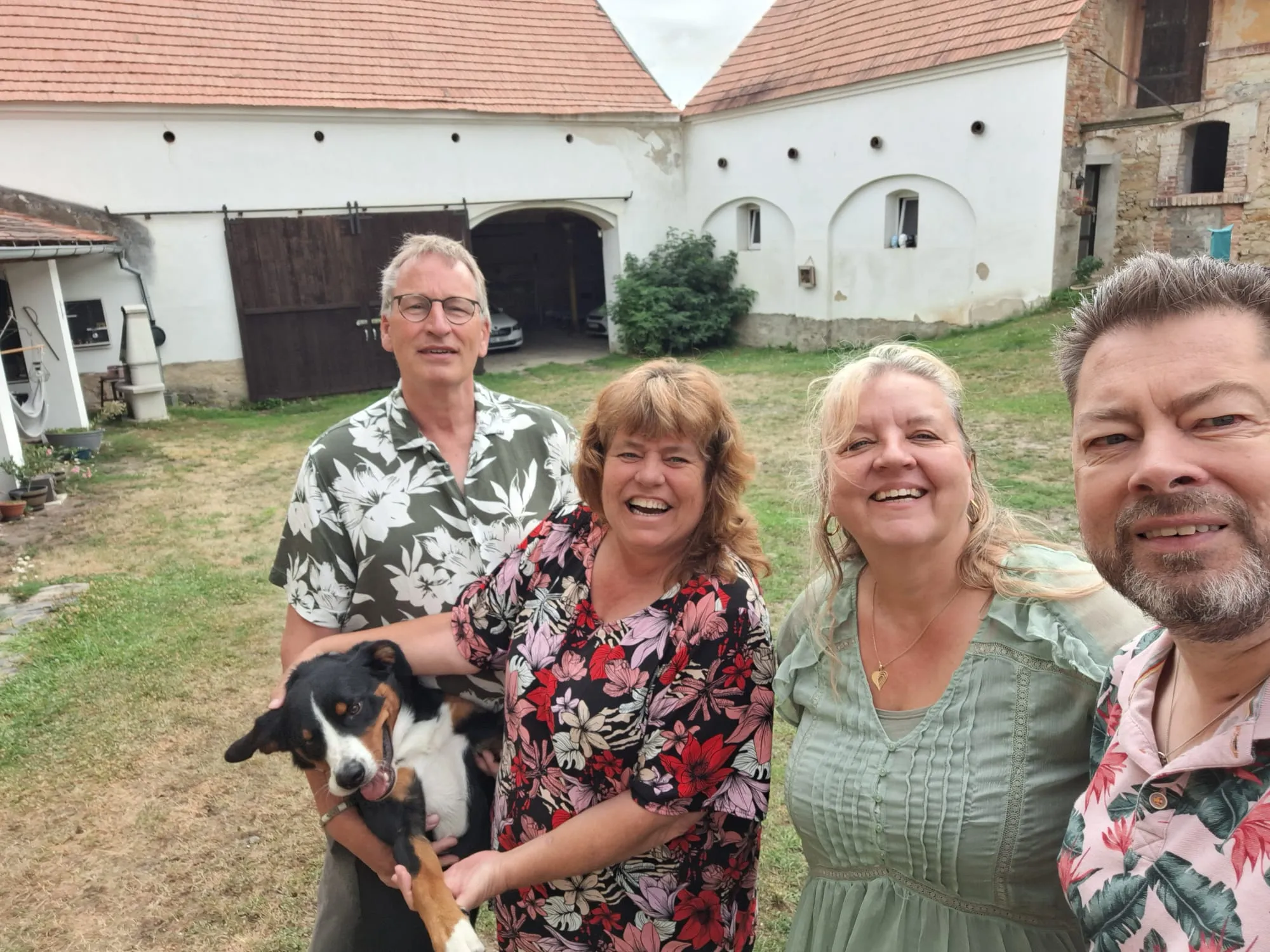 De twee stellen achter het arrangement: Ray en Hinke en Jan en Liesbeth