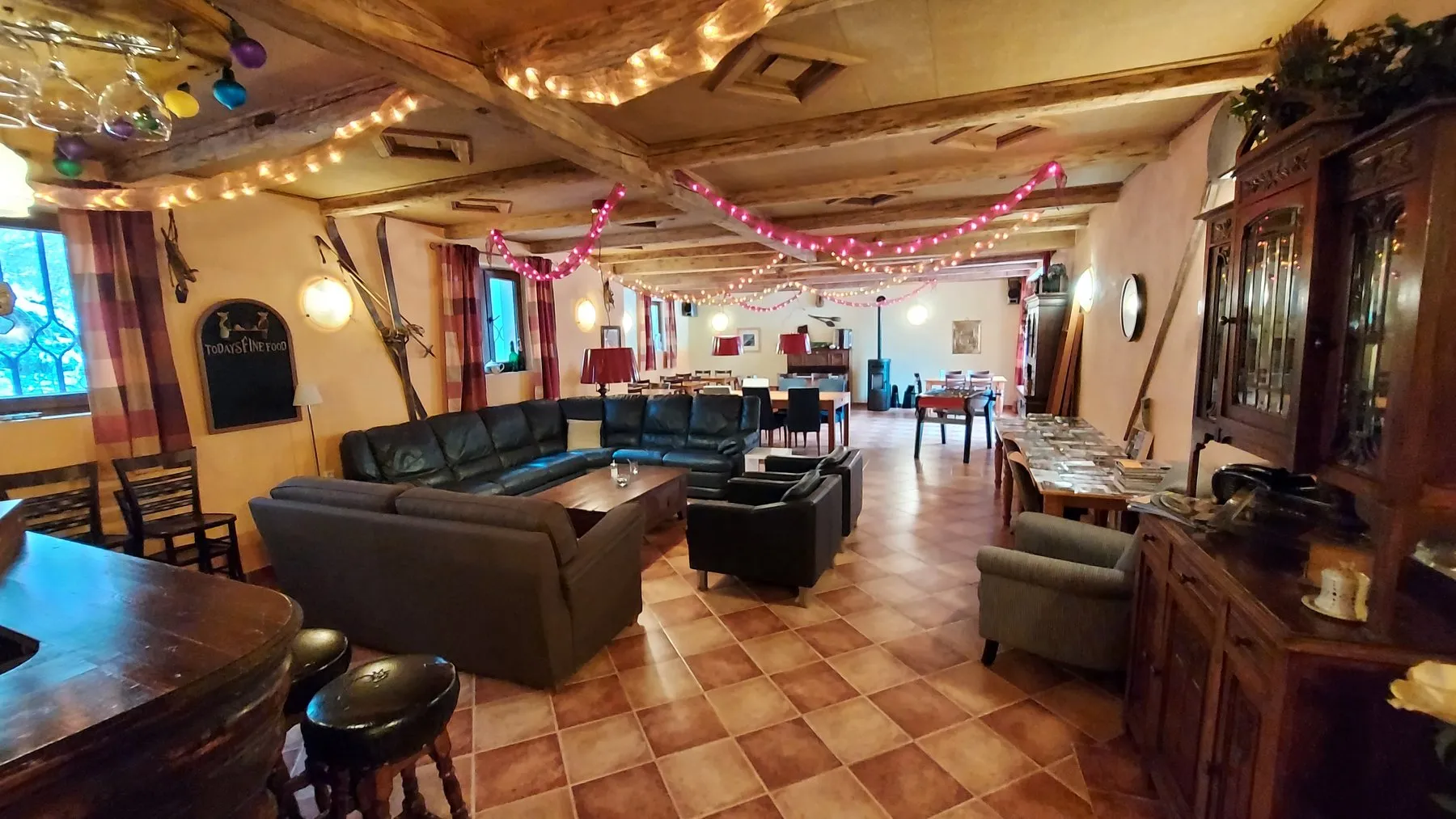 De gezellige zithoek van B&B Náš Dům