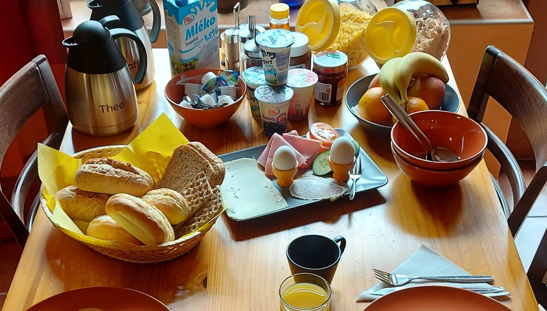 Het ontbijt bij B&B Náš Dům
