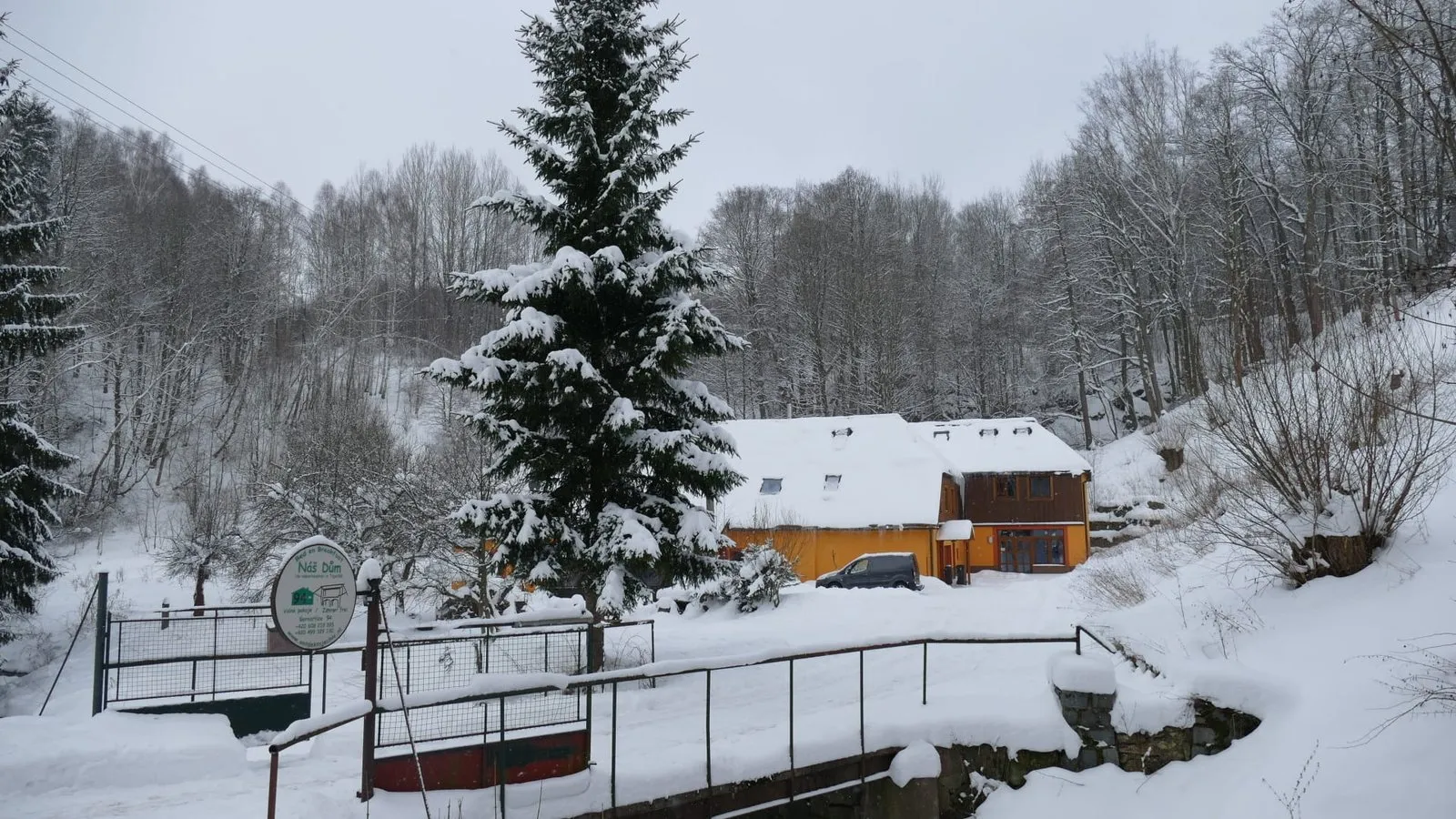 B&B Náš Dům in de sneeuw